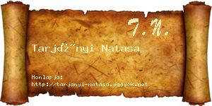 Tarjányi Natasa névjegykártya